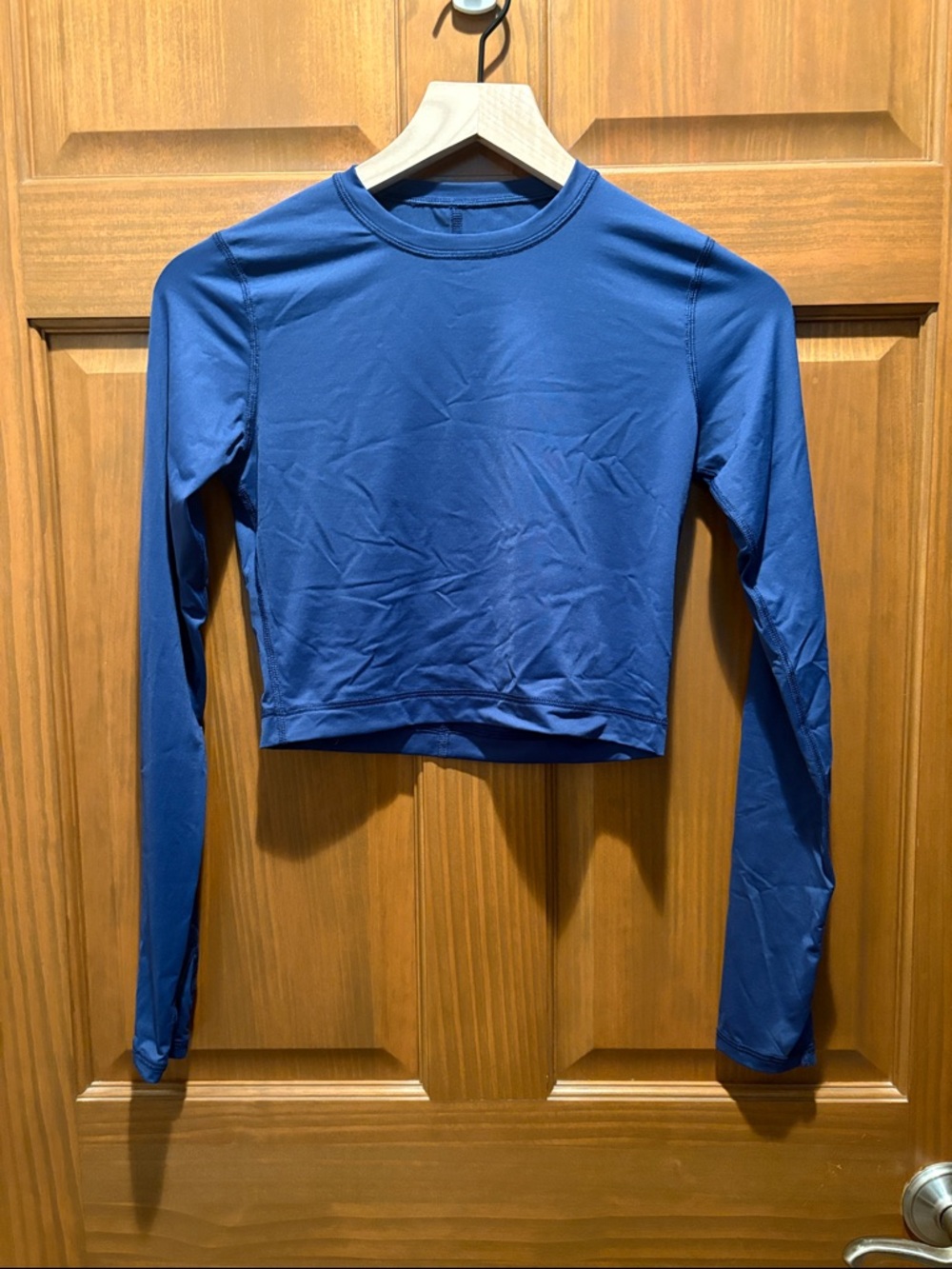 Blue cropped sun shirt